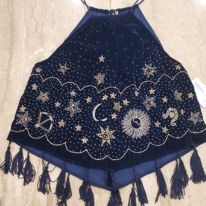 FREE PEOPLE Embelished Top - Size XS